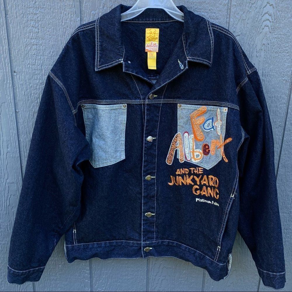 FUBU Platinum Fat Albert And The Junkyard Gang Jean Jacket 2X